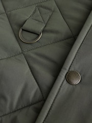 Green Shower Resistant Quilted Barn Jacket - Image 11 of 12