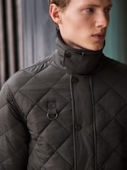 Green Shower Resistant Quilted Barn Jacket - Image 6 of 12