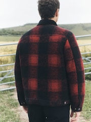 Red/Black Buffalo Check Worker Jacket With Wool - Image 3 of 7