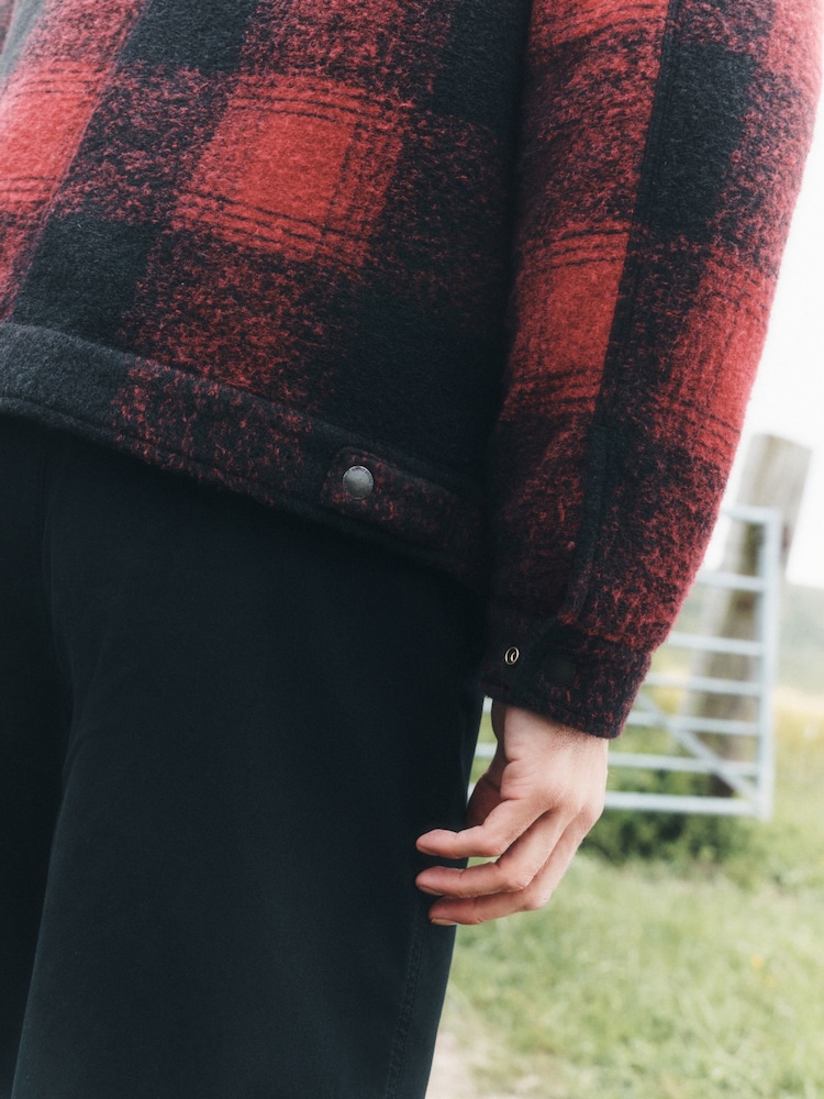Red/Black Buffalo Check Worker Jacket With Wool - Image 7 of 7 Red/Black Buffalo Check Worker Jacket With Wool - Image 7 of 7