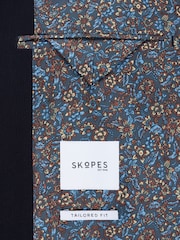 Skopes Blue Lamar Self Stripe Tailored Fit Jacket - Image 12 of 12