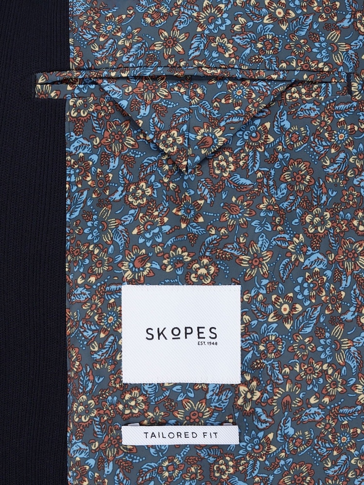 Skopes Blue Lamar Self Stripe Tailored Fit Jacket - Image 12 of 12