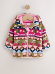 Multi Fairisle - Jachetă din fleece cu fermoar pentru bebeluși (0luni-2ani) - Imaginea 1 din 7