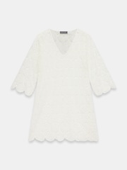 Mint Velvet White Crochet Beach Mini Dress - Image 7 of 8