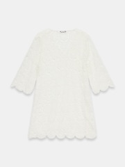 Mint Velvet White Crochet Beach Mini Dress - Image 8 of 8