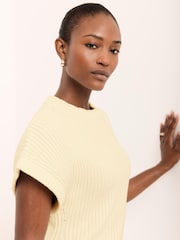 Желтый - Mint Velvet Wool Blend Longline Knit Top - Изображение 3 8