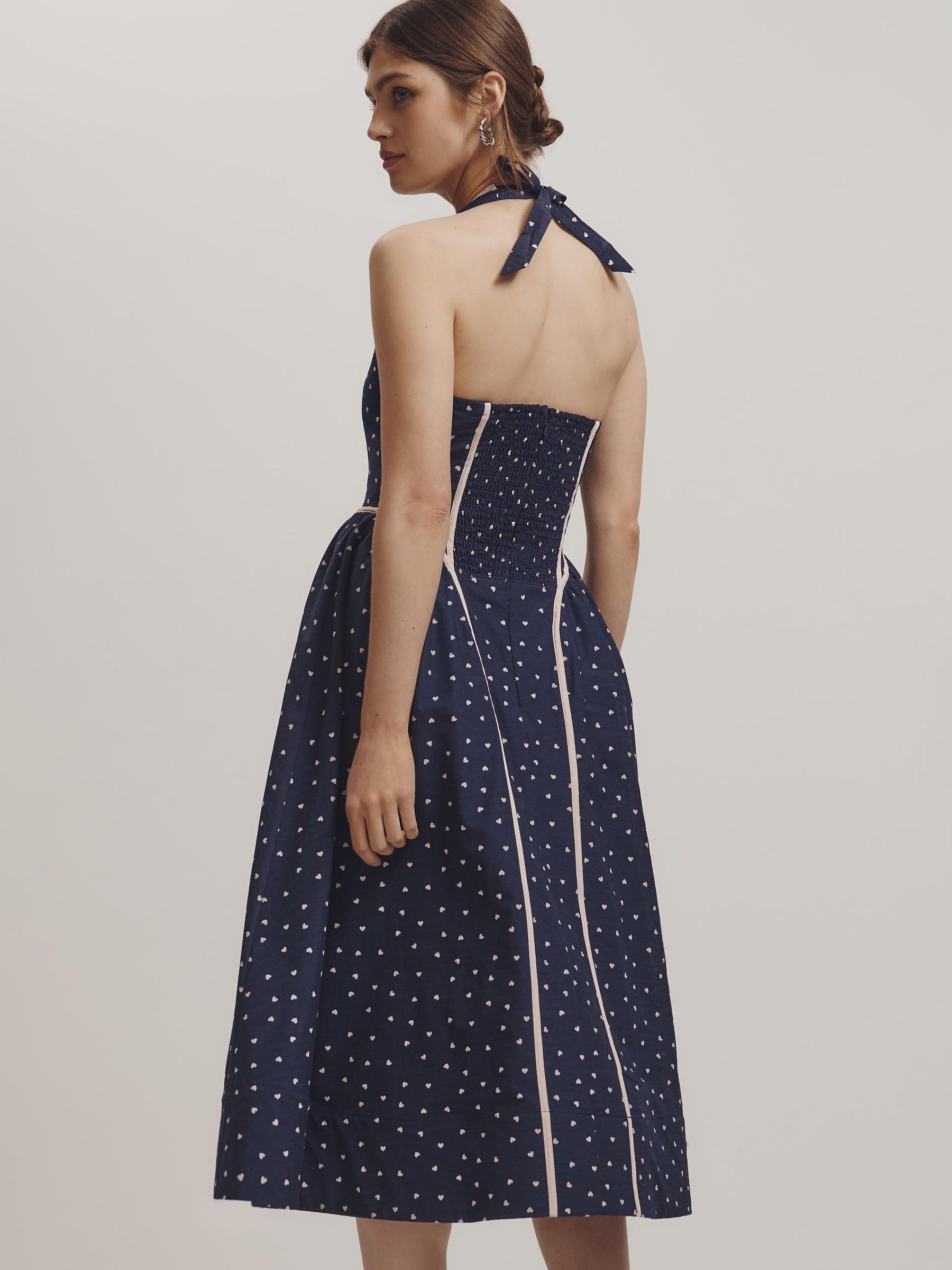 anthropologie blue halter dress By Anthropologie Halter Cutout Midi Dress