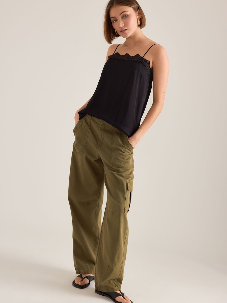 Πράσινο - Anthropologie Barrel Cargo Trousers - Εικόνα 1 του 4