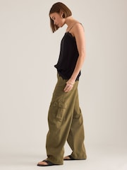 Πράσινο - Anthropologie Barrel Cargo Trousers - Εικόνα 3 του 4