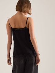 Anthropologie Lace-Trim Satin Cami Top - Image 3 of 3