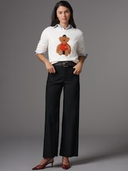 Μαύρο - Anthropologie Maeve The Colette Wide-Leg Trousers - Εικόνα 1 του 4