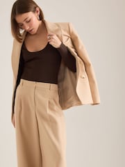 Anthropologie Maeve The Avery Pleated Nude Trousers - Imaginea 2 din 4