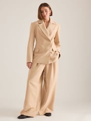 Anthropologie Maeve The Avery Pleated Nude Trousers - Imaginea 3 din 4