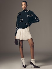 Μαύρο - Πουλόβερ με ψεύτικο λαιμόκοψη από την Anthropologie Maeve Carys - Εικόνα 2 από 3