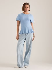 Anthropologie Rib Waisted Top - Image 2 of 4