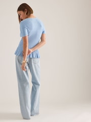 Anthropologie Rib Waisted Top - Image 3 of 4