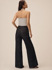 Anthropologie Pilcro The Rylan Relaxed High-Rise Flare Black Jeans - Immagine 2 di 5