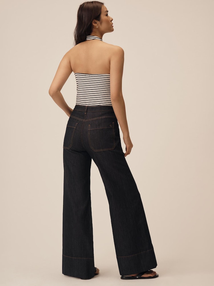Anthropologie Pilcro The Rylan Relaxed High-Rise Flare Black Jeans - Immagine 2 di 5 Anthropologie Pilcro The Rylan Relaxed High-Rise Flare Black Jeans - Immagine 2 di 5