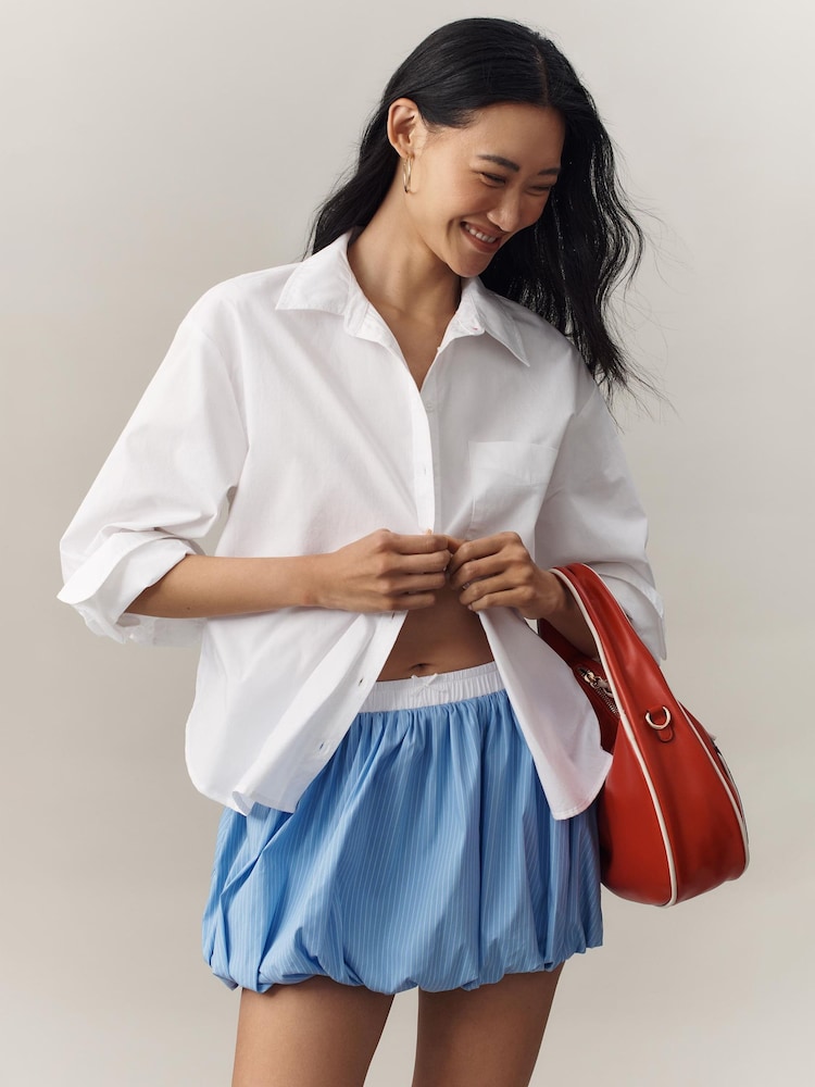 Anthropologie Maeve The Shrunken Bennet Buttondown White Shirt - Image 1 of 4