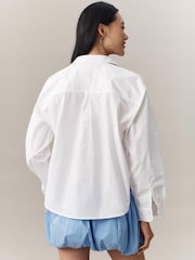 Anthropologie Maeve The Shrunken Bennet Buttondown White Shirt - Image 2 of 4