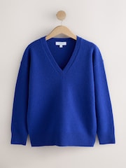 Кобальтово-синій - Merino Wool N.Premium V-Neck Jumper - Image 1 of 3