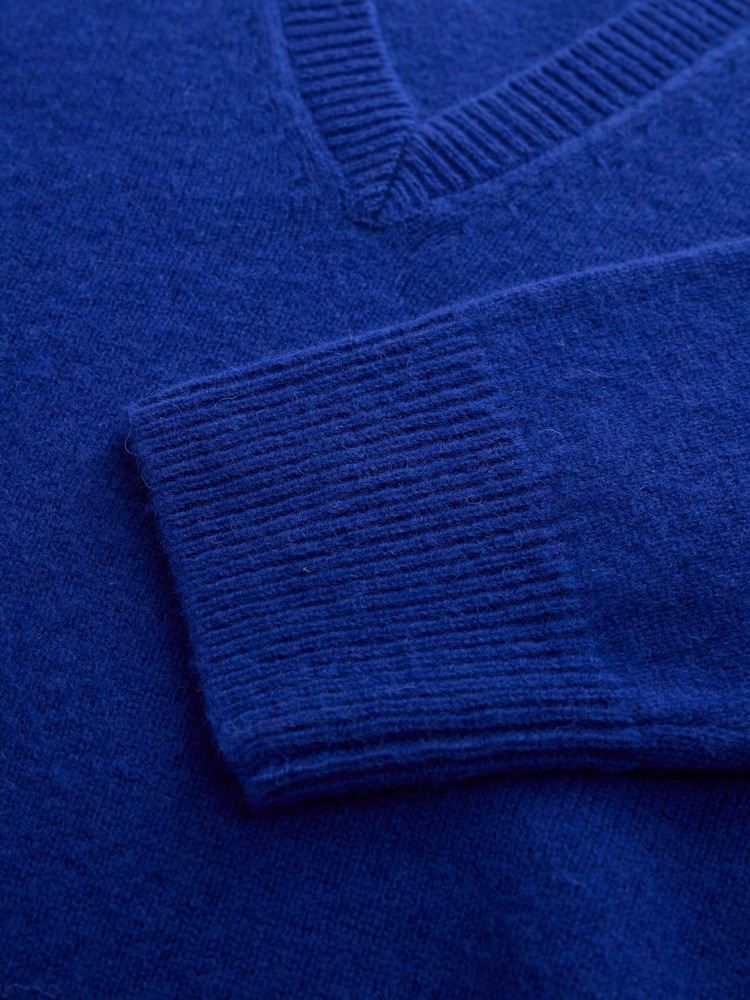 Кобальтово-синій - Merino Wool N.Premium V-Neck Jumper - Image 3 of 3 Кобальтово-синій - Merino Wool N.Premium V-Neck Jumper - Image 3 of 3