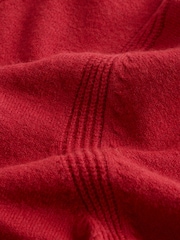 Rojo - Suéter de manga larga con cuello de pico supersuave - Imagen 6 de 6