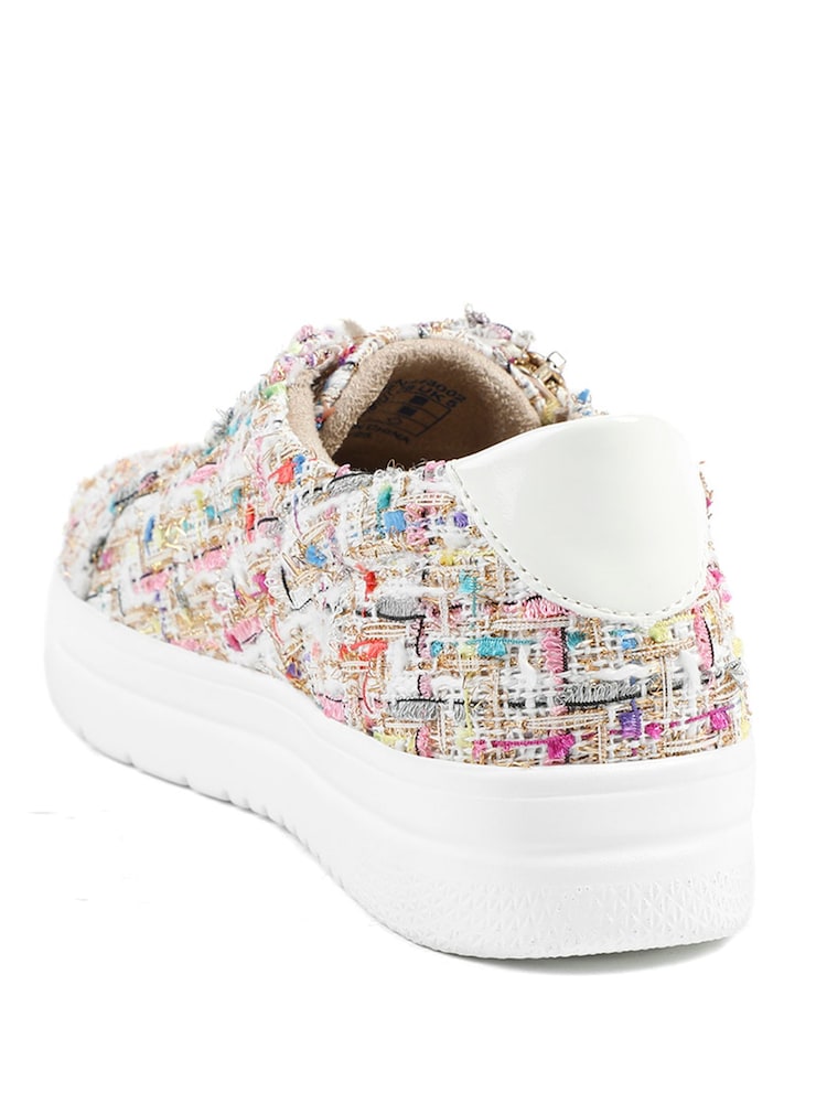 Pavers Cream Knitted Zip & Lace Fasten Trainers - Image 5 of 5 Pavers Cream Knitted Zip & Lace Fasten Trainers - Image 5 of 5