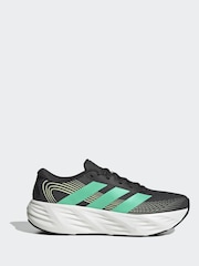 adidas Black/Green Galaxy 8 Running Trainers - Image 1 of 8