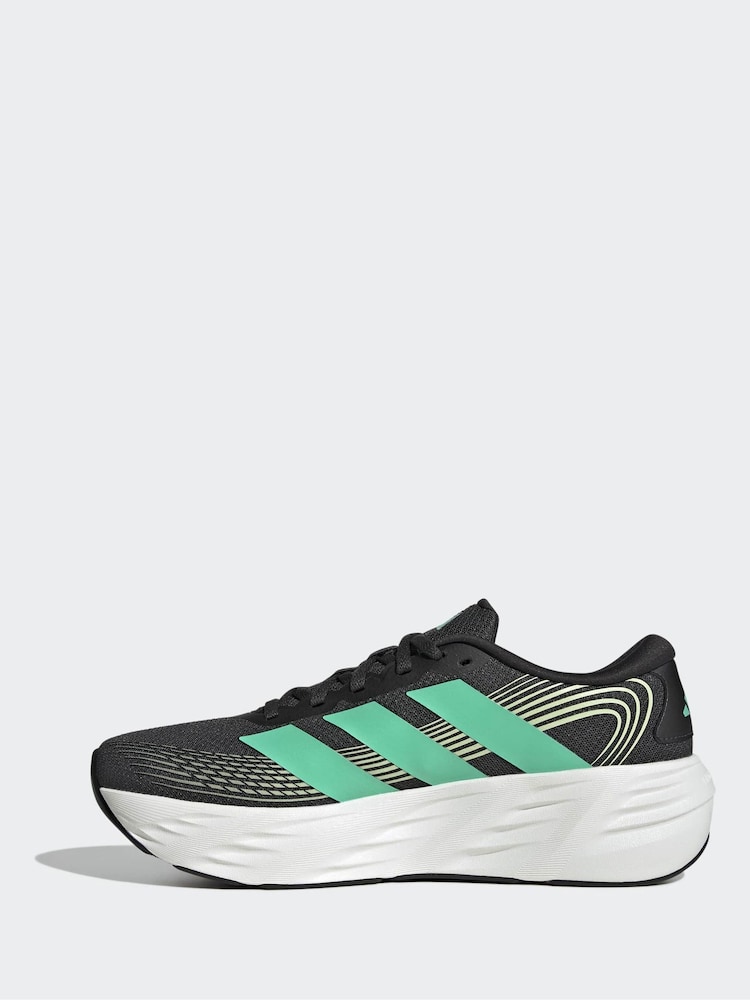 adidas Black/Green Galaxy 8 Running Trainers - Image 2 of 8 adidas Black/Green Galaxy 8 Running Trainers - Image 2 of 8