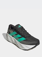 adidas Black/Green Galaxy 8 Running Trainers - Image 3 of 8