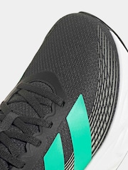adidas Black/Green Galaxy 8 Running Trainers - Image 7 of 8