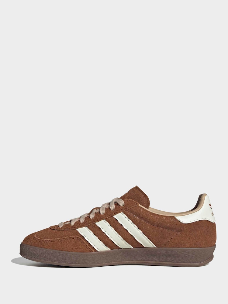 adidas Originals Brown Gazelle Indoor Trainers - Image 2 of 9