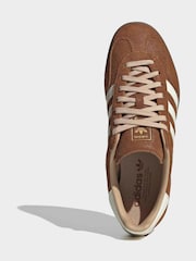 adidas Originals Brown Gazelle Indoor Trainers - Image 5 of 9