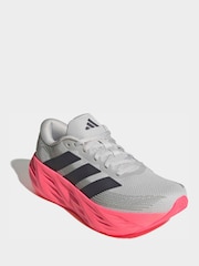 adidas Grey/Red Galaxy 8 Running Trainers - Image 1 of 8