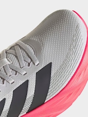 adidas Grey/Red Galaxy 8 Running Trainers - Image 8 of 8