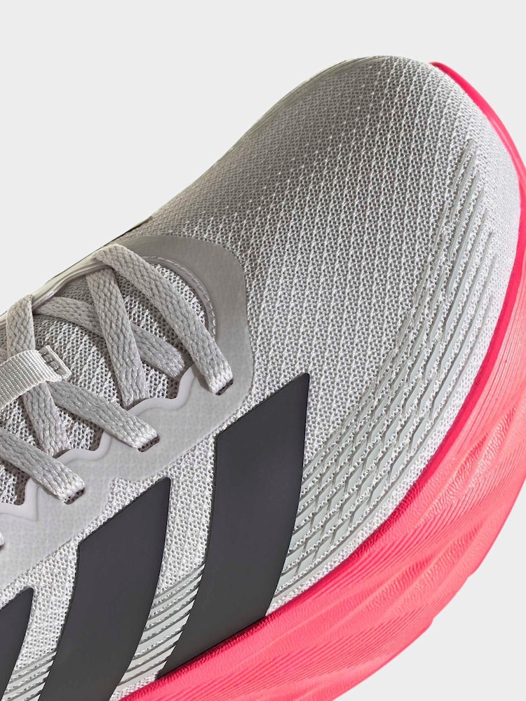 adidas Grey/Red Galaxy 8 Running Trainers - Image 8 of 8