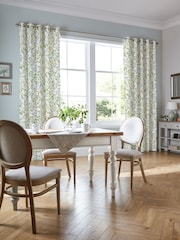 Laura Ashley Fresh Green Brayton Leaves Made to Measure Curtains - Image 2 of 9