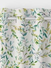 Laura Ashley Fresh Green Brayton Leaves Made to Measure Curtains - Image 8 of 9