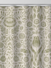 Laura Ashley Olive Ashstead Damask Made to Measure Curtains - Image 8 of 9
