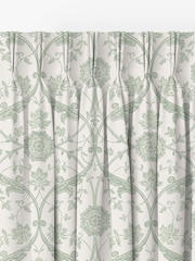 Laura Ashley Pistachio Endale Trellis Made to Measure Curtains - Image 5 of 9