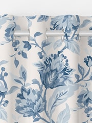 Laura Ashley Dark Seaspray Adwick Trail Made to Me Measure Curtains - Image 7 of 9