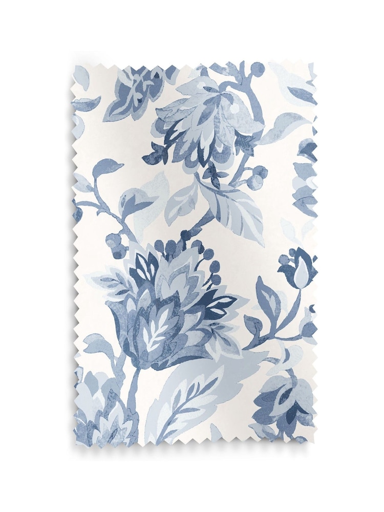 Laura Ashley Dark Seaspray Adwick Trail Made to Me Measure Curtains - Image 9 of 9