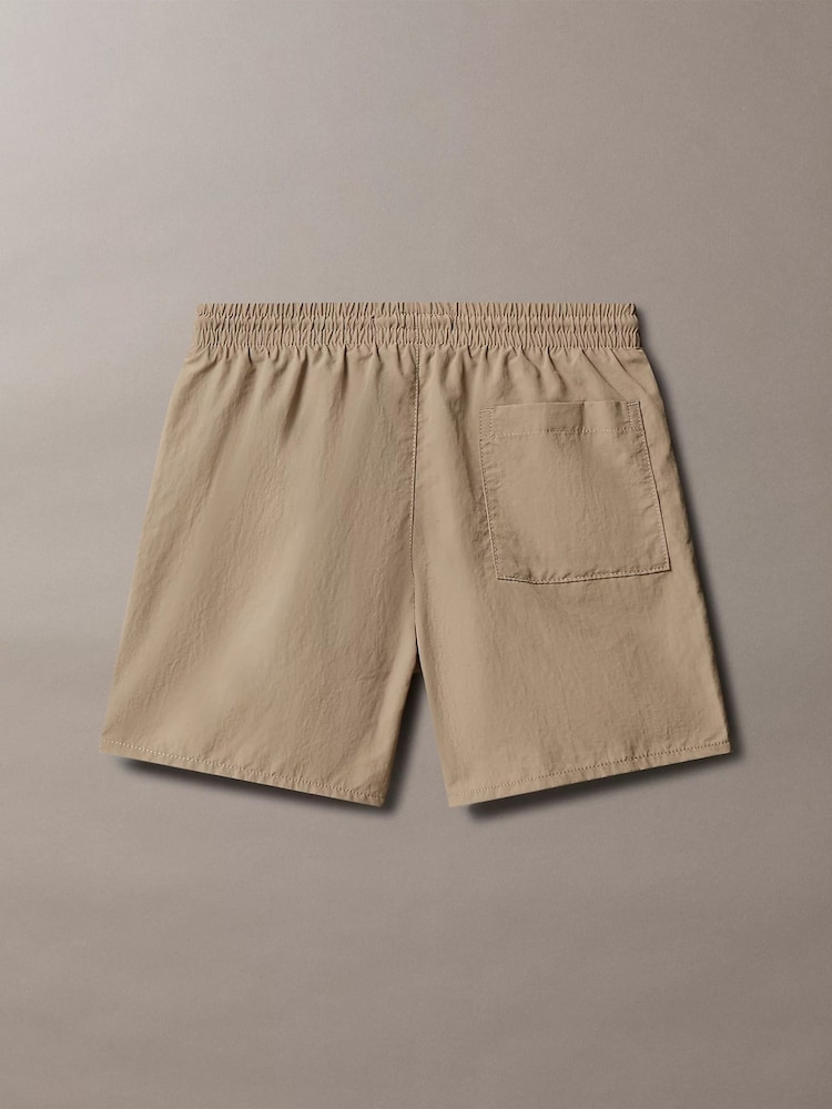 Calvin Klein Brown Drawstring Swim Shorts - Image 2 of 2