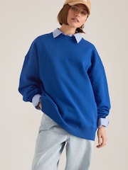 Anthropologie Luxe Blue Sweatshirt - Image 1 of 4