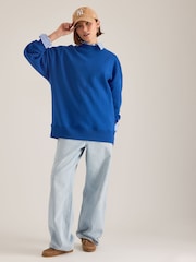 Anthropologie Luxe Blue Sweatshirt - Image 3 of 4