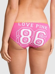 Victoria's Secret Pink Sizzling Strawberry Pink Hipster Cotton Mini Logo Knickers - Image 2 of 2