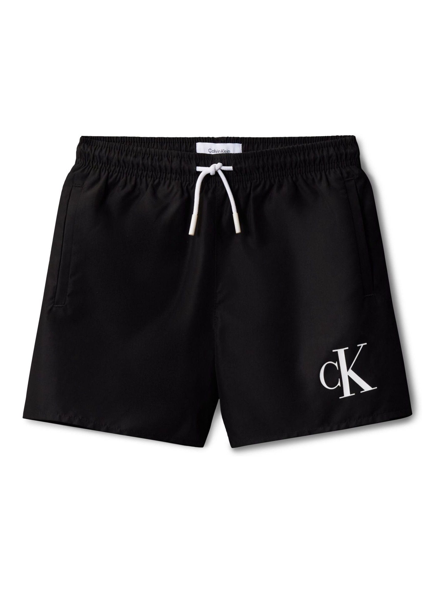 Calvin Klein Unisex Kids Black Monogram Swim Shorts