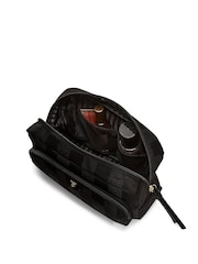 Victoria's Secret Black Jacquard Stripe Makeup Bag - Image 3 of 3
