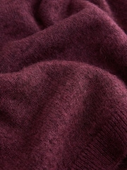 Burgundy Red Crew Neck Long Sleeve Knitted Jumper - Image 7 of 7